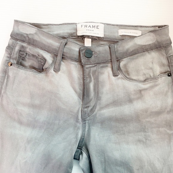 Frame Raw Hem Gray Skinny Jeans (27) - Picture 5 of 13
